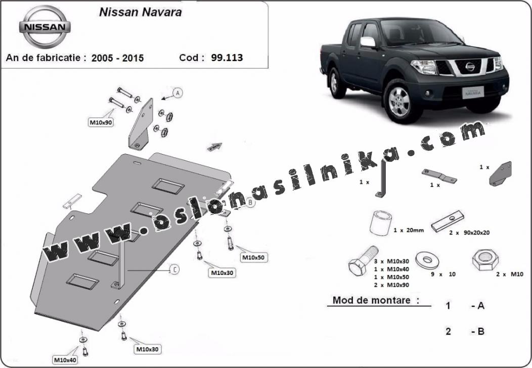 Osłona zbiornika paliwa Nissan Navara D40
