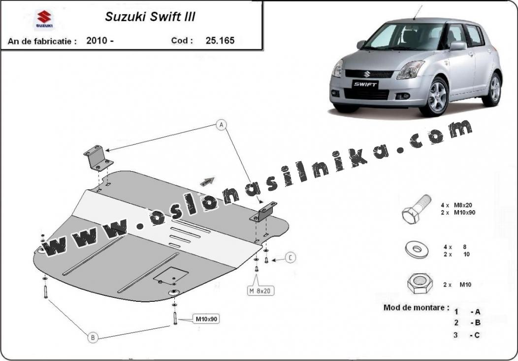 Stalowa Stalowa Osłona pod silnik Suzuki Swift 3