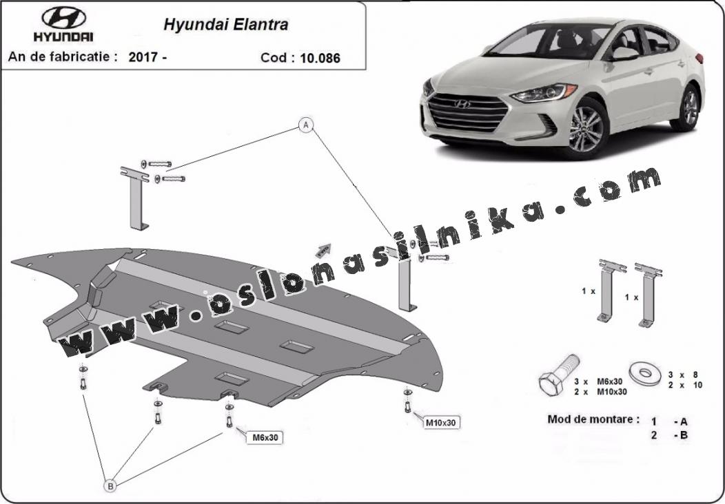 Stalowa Stalowa Osłona pod silnik Hyundai Elantra